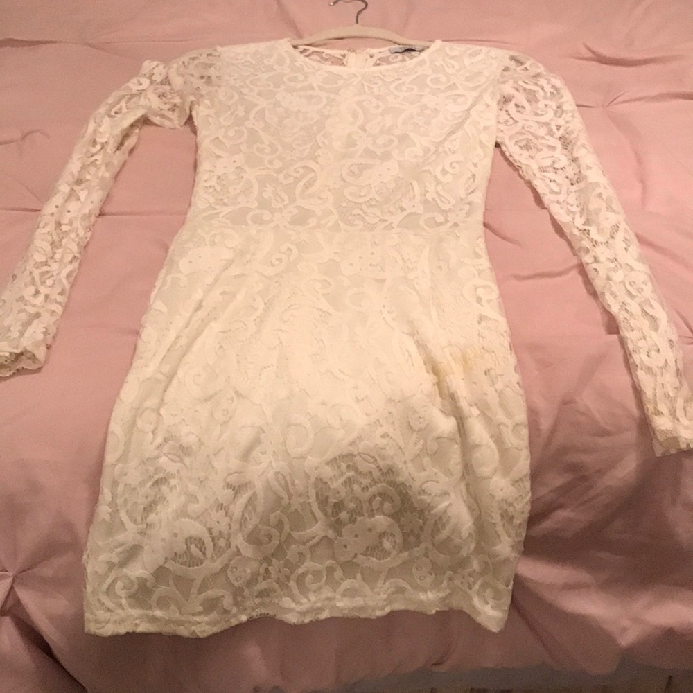 Tobi white lace bodycon dress